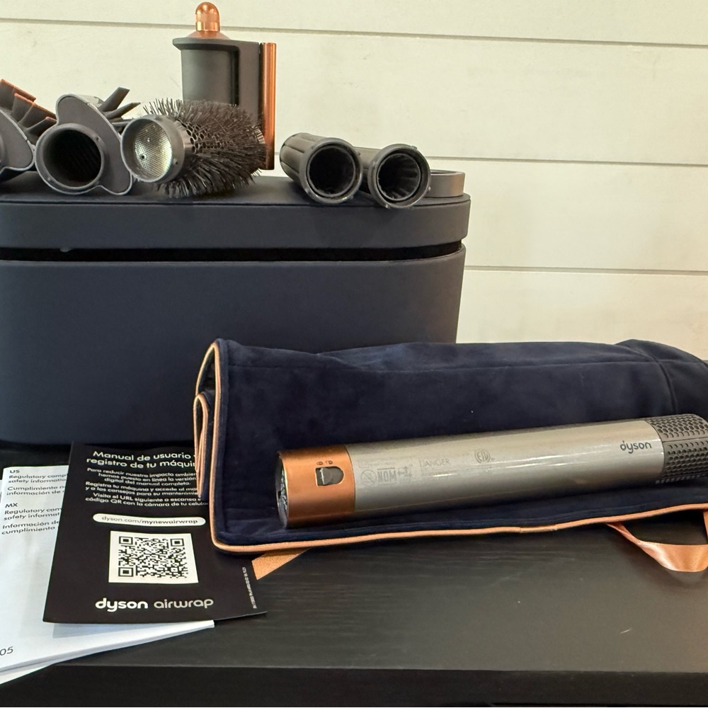 Dyson Airwrap Styler with Gray and Orange Accents